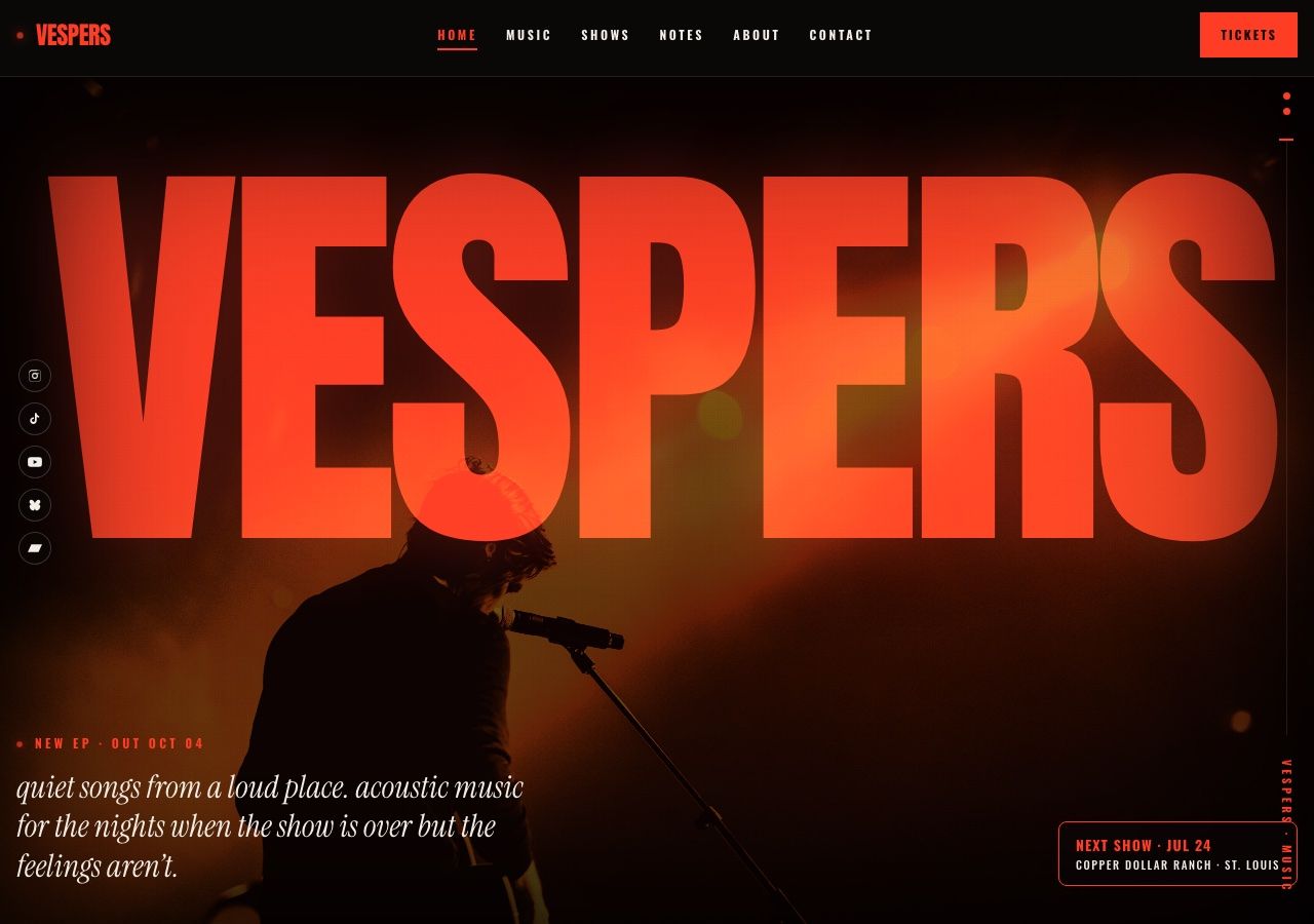Vespers — quiet songs from a loud place